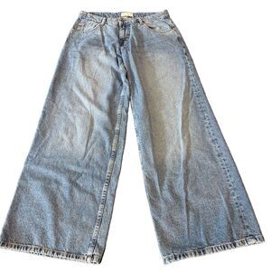 MOTEL Rocks Women’s Mid-Rise Wide Leg Jeans 30x32 Y2K Retro Indie Vintage Grunge